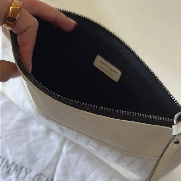 Jimmy Choo Cream Clutch Bag - Picture 6 of 6